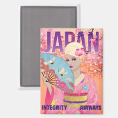Fröhlich in Japan Magnet (Vorderseite/Rückseite)