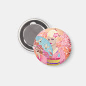 Fröhlich in Japan Magnet (Vorderseite/Rückseite)