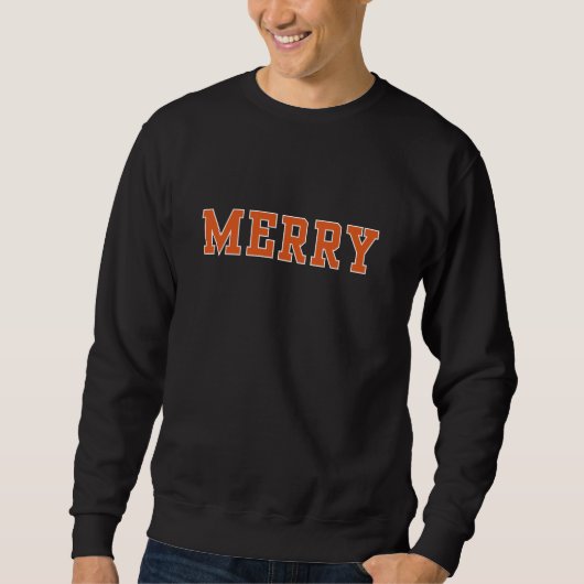 Fröhlich in Orange, Mens Weihnachts-Sweater Sweatshirt (Vorderseite)