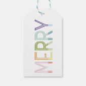 Fröhlich leuchtend bunter, lustiger Farbblockaufkl Geschenkanhänger (Rückseite)