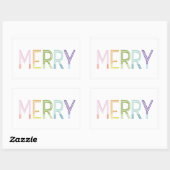 Fröhlich leuchtend bunter, lustiger Farbblockaufkl Rechteckiger Aufkleber (Blatt)