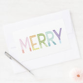 Fröhlich leuchtend bunter, lustiger Farbblockaufkl Rechteckiger Aufkleber (Umschlag)