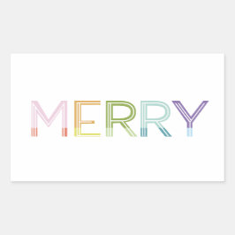 Fröhlich leuchtend bunter, lustiger Farbblockaufkl Rechteckiger Aufkleber