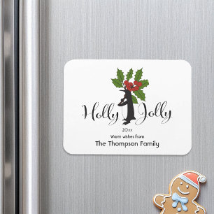 Fröhlich lustiger süßer Pinguin Weihnachtsgruß Magnet