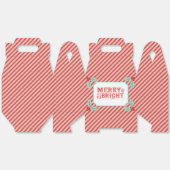 fröhlich Merry & Bright | Retro Rosa und Rot Geschenkschachtel (Ungeklappt)