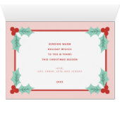 fröhlich Merry & Bright | Rosa und Roter Urlaub (Innenansicht Horizontal (Unten))