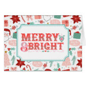 fröhlich Merry & Bright | Rosa und Roter Urlaub (Vorderseite (Horizontal))