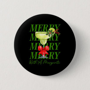 Fröhlich mit einem Margarita-Weihnachts-Trink-Marg Button