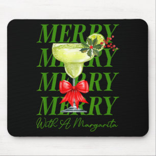 Fröhlich mit einem Margarita-Weihnachtsgetränk Mar Mousepad