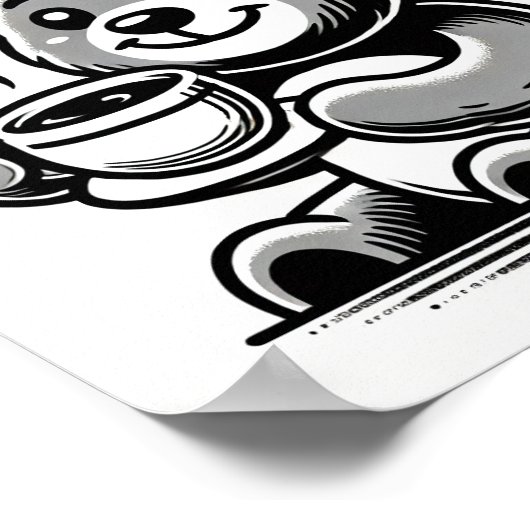 Fröhlich mit Kaffee Poster (Ecke)