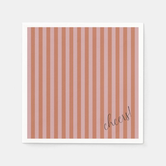 Fröhlich! mit Streifen Serviette (Vorderseite)