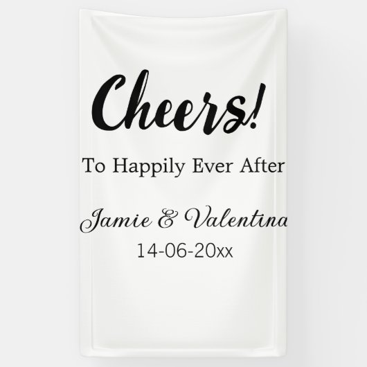 Fröhlich nach dem Hinzufügen von Paarnamendatum Banner (Vertikal)