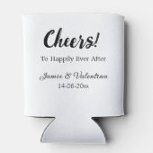 Fröhlich nach dem Hinzufügen von Paarnamendatum Dosenkühler (Rückseite)