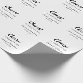 Fröhlich nach dem Hinzufügen von Paarnamendatum Geschenkpapier (Ecke)