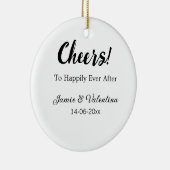 Fröhlich nach dem Hinzufügen von Paarnamendatum Keramik Ornament (Rechts)