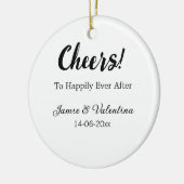 Fröhlich nach dem Hinzufügen von Paarnamendatum Keramik Ornament (Links)