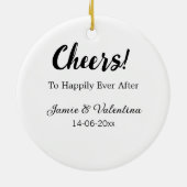 Fröhlich nach dem Hinzufügen von Paarnamendatum Keramik Ornament (Hinten)