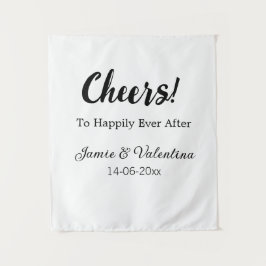 Fröhlich nach dem Hinzufügen von Paarnamendatum Wandteppich