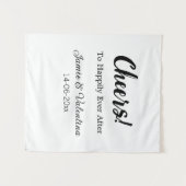 Fröhlich nach dem Hinzufügen von Paarnamendatum Wandteppich (Vorderseite (Horizontal))