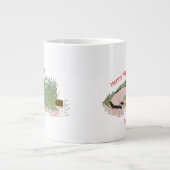 Fröhlich Napmas! Funny Cat vs Christmas Tree Jumbo-Tasse (Vorderseite)