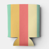 Fröhlich rosa, gelb-grüne Streifen Dosenkühler (Rückseite)