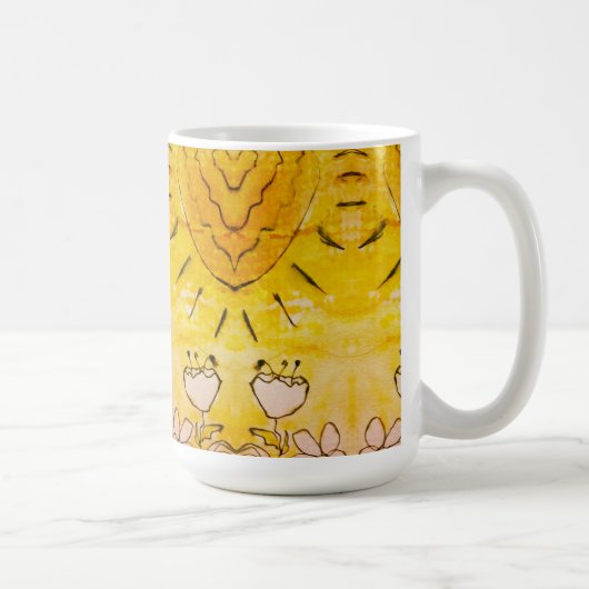 Fröhlich-Sonnig-Blumen Kaffeetasse (Rechts)