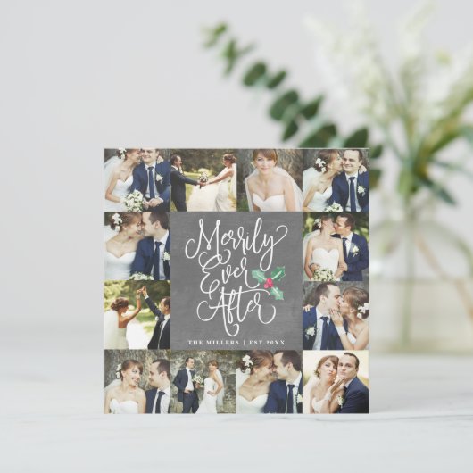 Fröhlich überhaupt, nachdem Foto-Karte des Dankeskarte (Stehend Vorderseite)