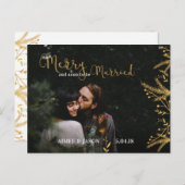 Fröhlich und bald Verheiratet Weihnachten Postkart Ankündigungspostkarte (Vorne/Hinten)