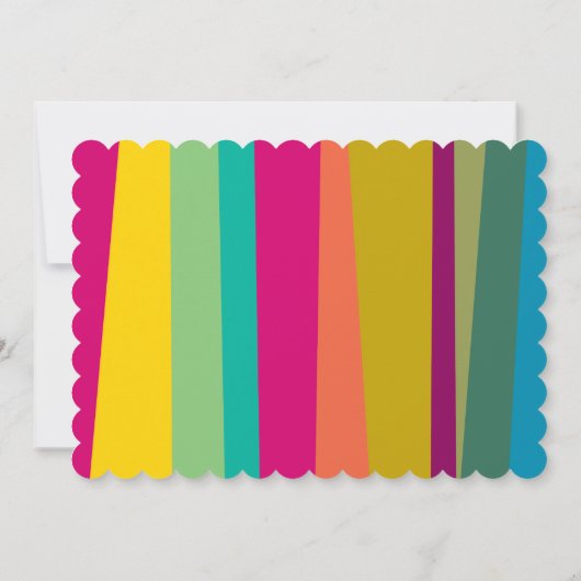 fröhlich und farbenfroh gemustert einladung (Rückseite)