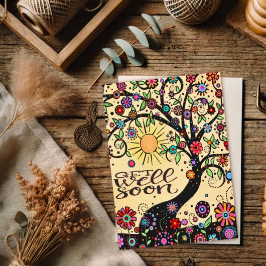 fröhlich und glücklich werden bald wieder gut Whim Karte