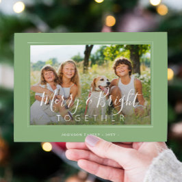 Fröhlich und hell 4 Fotos Moderne Weihnachtszeit Feiertagskarte