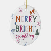 Fröhlich und hell Alles mit Foto Weihnachten Keramik Ornament (Rechts)