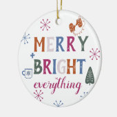 Fröhlich und hell Alles mit Foto Weihnachten Keramik Ornament (Links)
