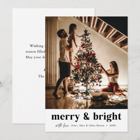 Fröhlich und hell Boho Vintage Weihnachten (Vorne/Hinten)