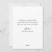 Fröhlich und hell Boho Vintage Weihnachten (Rückseite)