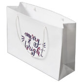 Fröhlich und hell - bordeauxrot große geschenktüte (Rückseite Schrägansicht)