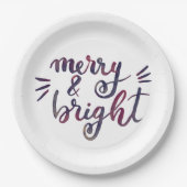 Fröhlich und hell - bordeauxrot pappteller (Vorderseite)