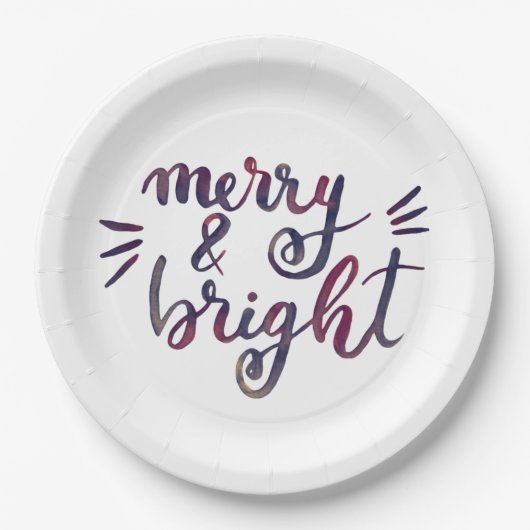 Fröhlich und hell - bordeauxrot pappteller (Vorderseite)