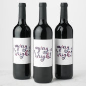 Fröhlich und hell - bordeauxrot weinetikett (Flaschen)