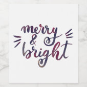 Fröhlich und hell - bordeauxrot weinetikett (Einzelnes Label)