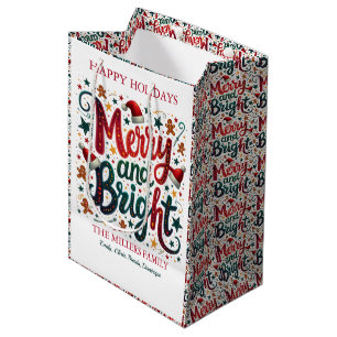 Fröhlich und hell, dieses farbenfrohe, festliche D Mittlere Geschenktüte