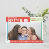 Fröhlich und hell feiertagskarte (Stehend Vorderseite)