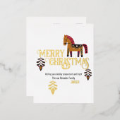 fröhlich und hell folien feiertagspostkarte (Vorderseite/Rückseite)