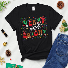 Fröhlich und hell, Frauenweihweihnachtsfest, Fraue T-Shirt
