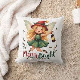 Fröhlich und hell, frohe Weihnachten Kissen