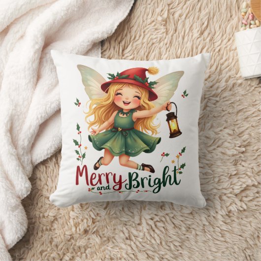 Fröhlich und hell, frohe Weihnachten Kissen (Decke)