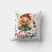 Fröhlich und hell, frohe Weihnachten Kissen (Vorderseite)
