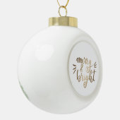 Fröhlich und hell - Gold Keramik Kugel-Ornament (Links)