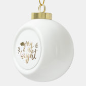 Fröhlich und hell - Gold Keramik Kugel-Ornament (Rechts)