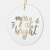 Fröhlich und hell - Gold Keramik Ornament (Links)